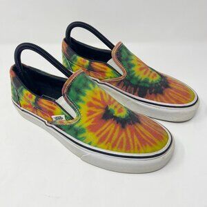 Vans Slip On Shoes Rasta Tie Dye Canvas:  Mens Size 7, Womens 8.5 - RARE COLOR